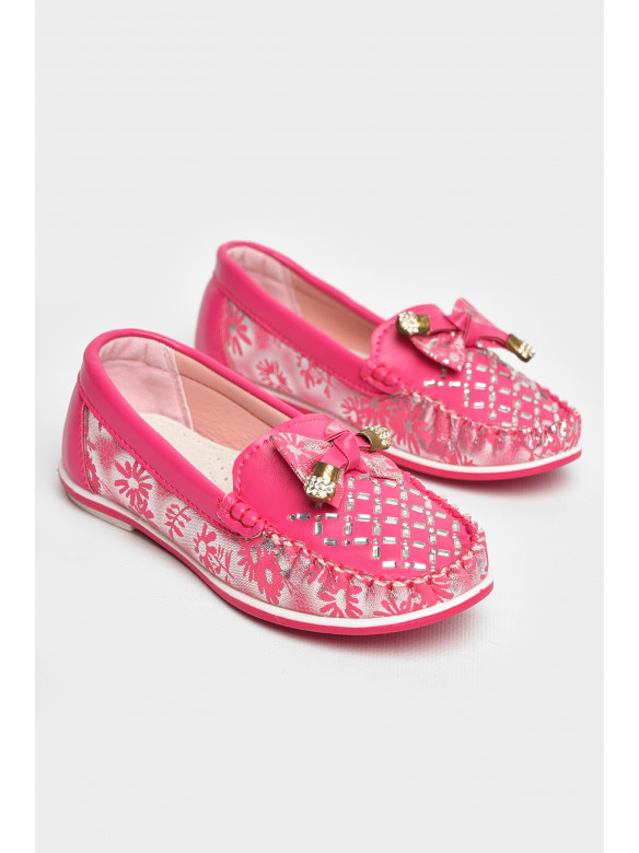 Мокасины детские для девочки розового цвета 119-5 208689C