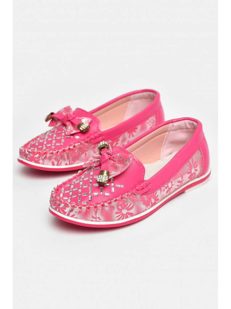 Мокасины детские для девочки розового цвета 119-5 208689C