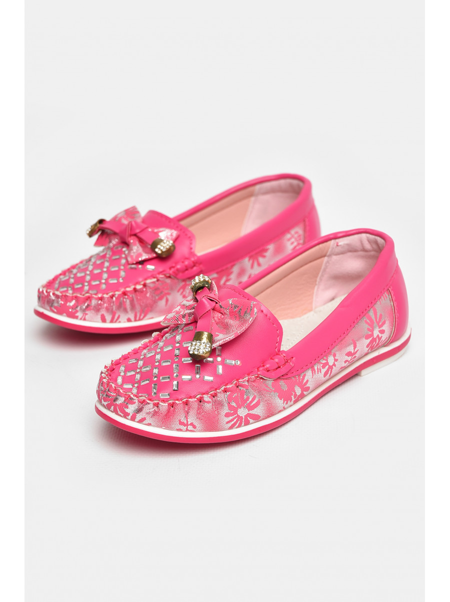 Мокасины детские для девочки розового цвета 119-5 208689C