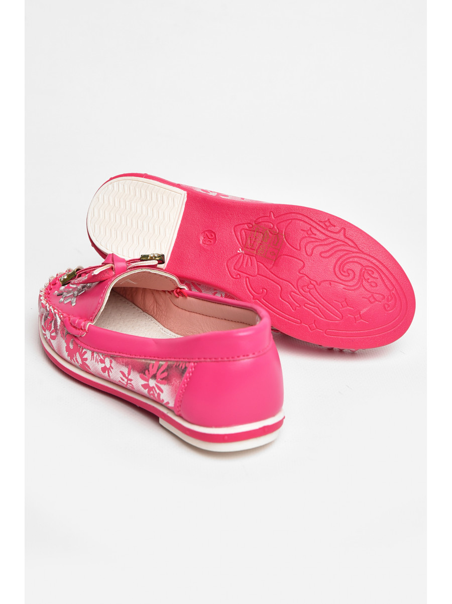 Мокасины детские для девочки розового цвета 119-5 208689C