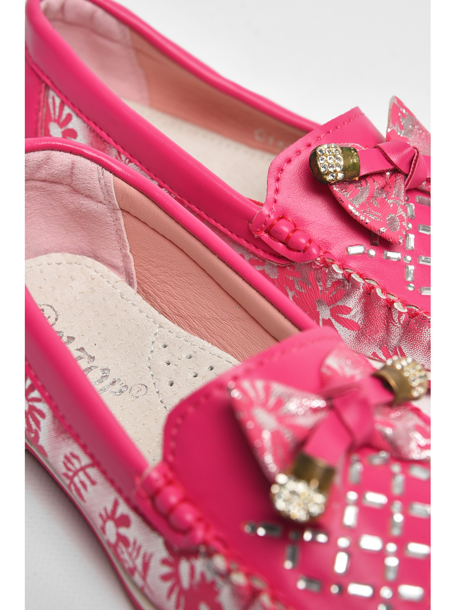 Мокасины детские для девочки розового цвета 119-5 208689C