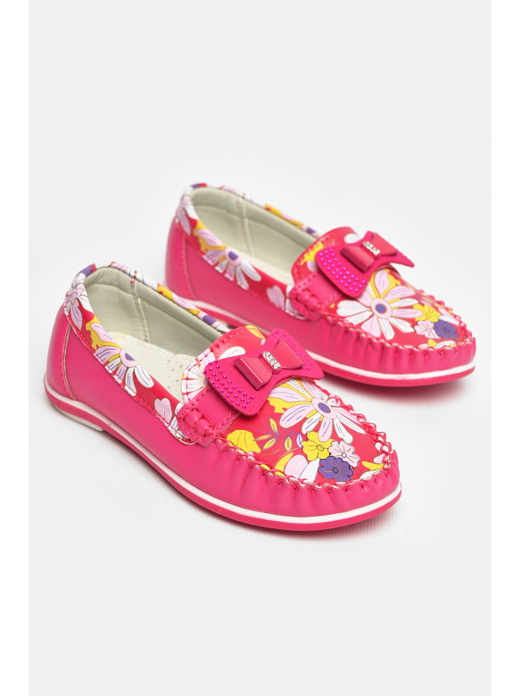 Мокасины детские для девочки розового цвета 121-5 208690C