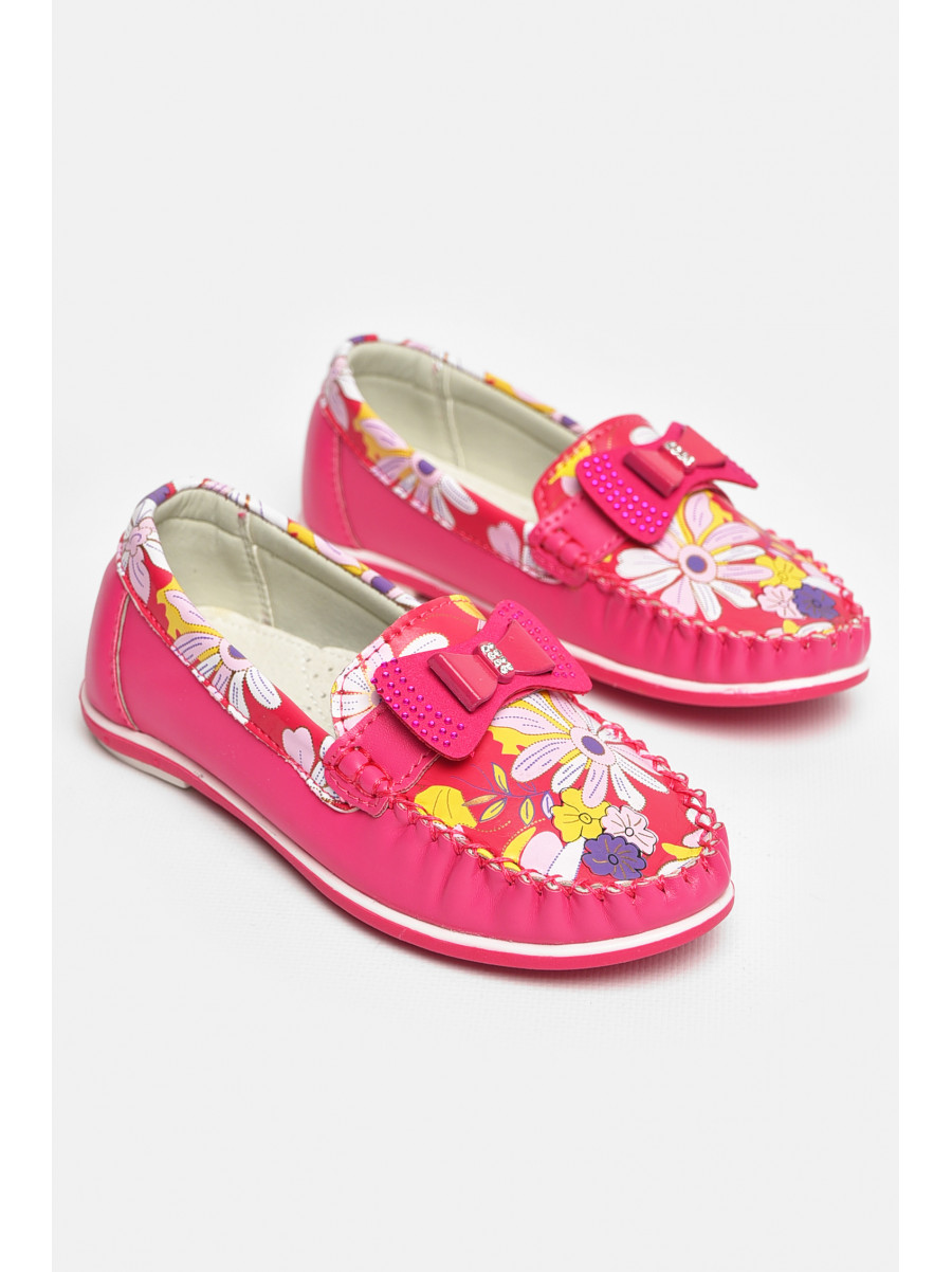 Мокасины детские для девочки розового цвета 121-5 208690C