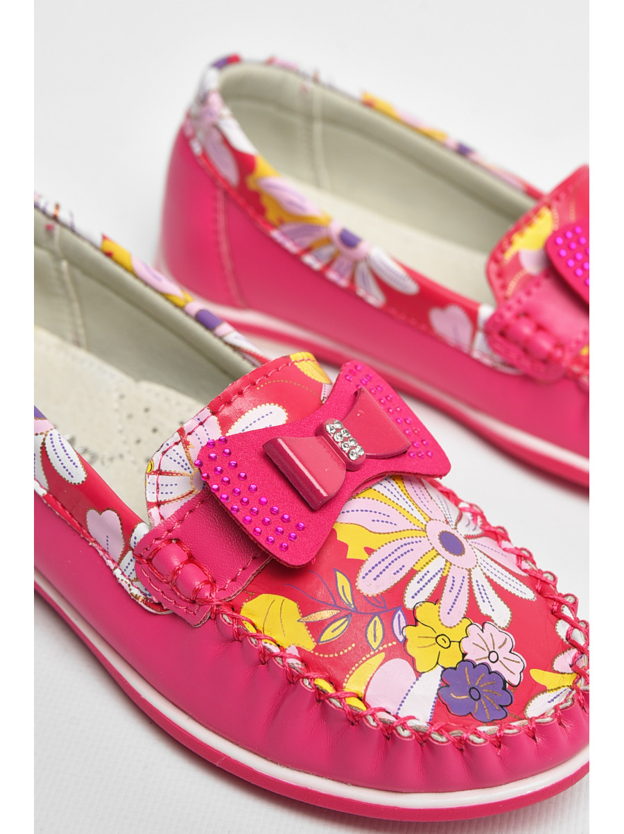Мокасины детские для девочки розового цвета 121-5 208690C
