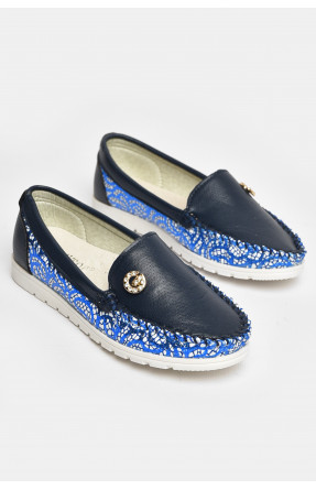 Мокасини дитячі для дівчинки синього кольору 1737-7 208692C Мокасини дитячі для дівчинки синього кольору 1737-7 208692C