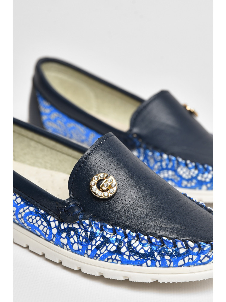 Мокасины детские для девочки синего цвета 1737-7 208692C