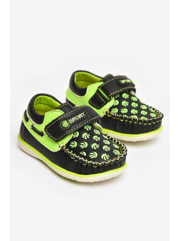 Мокасины детские для мальчика черного цвета 117-6 208694C