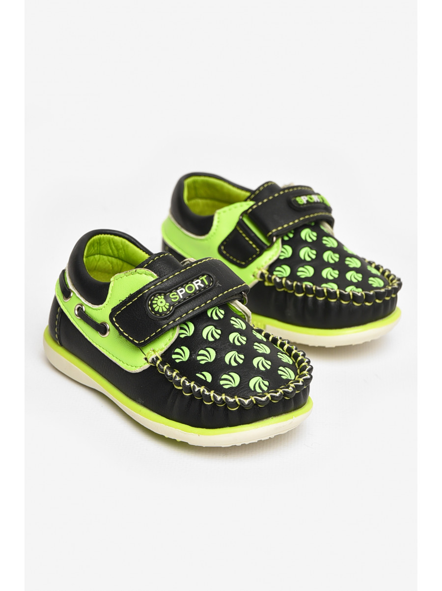 Мокасины детские для мальчика черного цвета 117-6 208694C