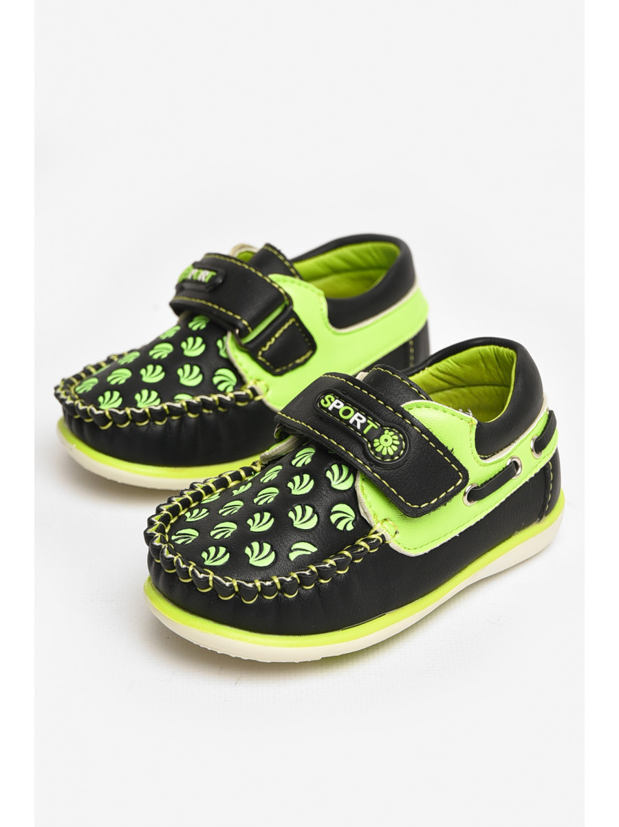 Мокасины детские для мальчика черного цвета 117-6 208694C