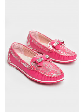 Мокасины детские для девочки розового цвета 120-5 208695C Мокасины детские для девочки розового цвета 120-5 208695C