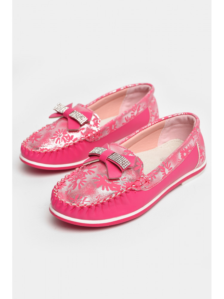 Мокасины детские для девочки розового цвета 120-5 208695C