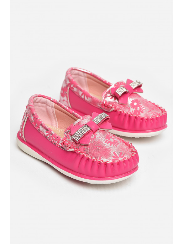 Мокасины детские для девочки розового цвета 113-5 208697C