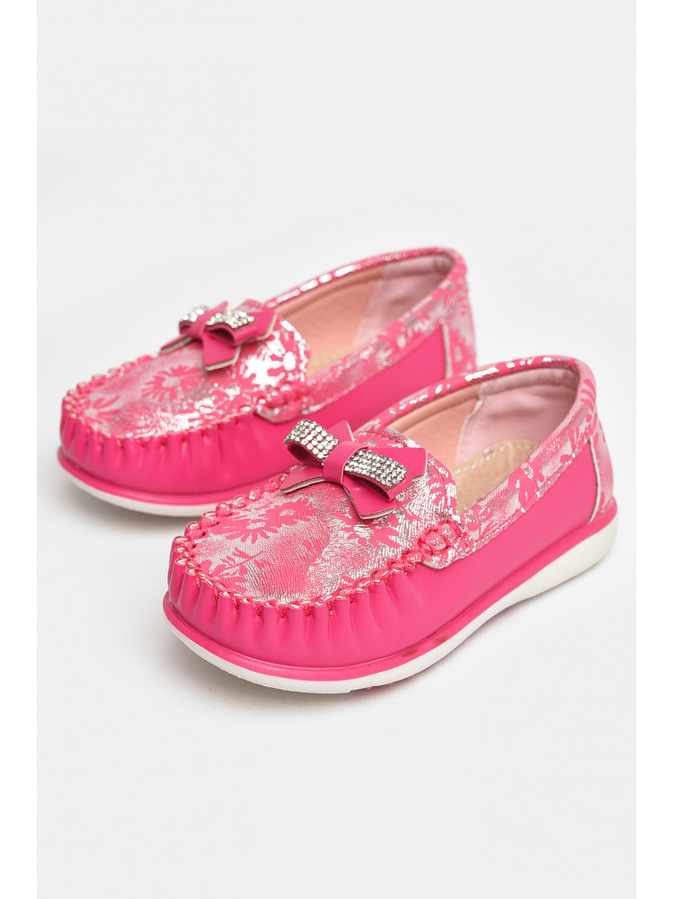 Мокасины детские для девочки розового цвета 113-5 208697C
