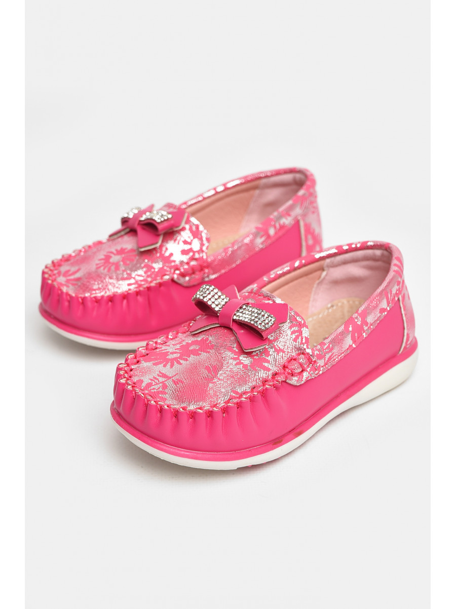 Мокасины детские для девочки розового цвета 113-5 208697C