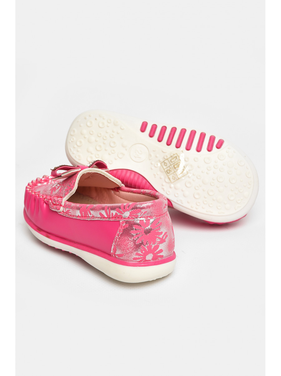 Мокасины детские для девочки розового цвета 113-5 208697C
