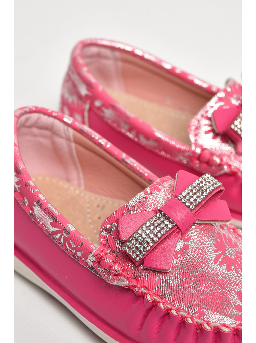 Мокасины детские для девочки розового цвета 113-5 208697C