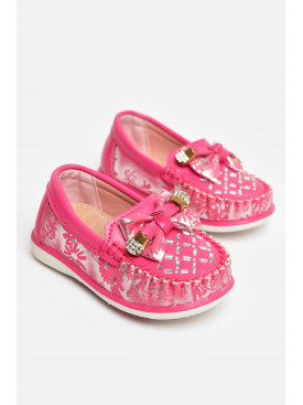 Мокасины детские для девочки розового цвета 112-5 208698C Мокасины детские для девочки розового цвета 112-5 208698C