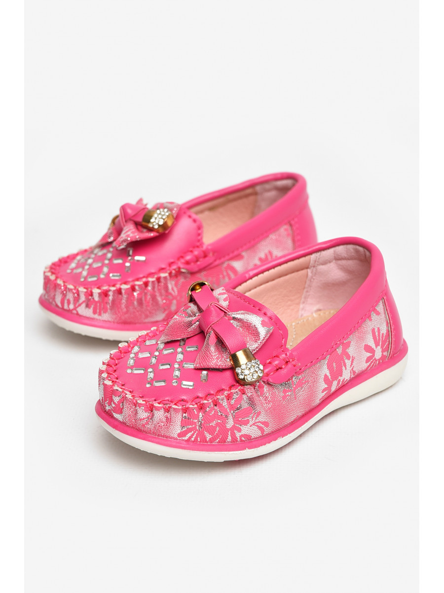 Мокасины детские для девочки розового цвета 112-5 208698C