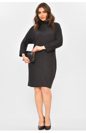 Платье женское однотонное тёмно-серого цвета 8093 208701C