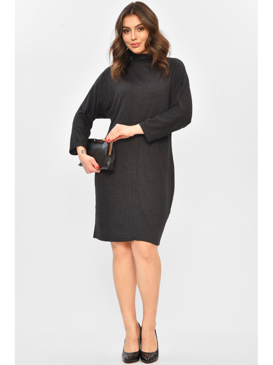 Платье женское однотонное тёмно-серого цвета 8093 208701C