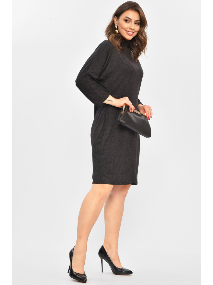 Платье женское однотонное тёмно-серого цвета 8093 208701C