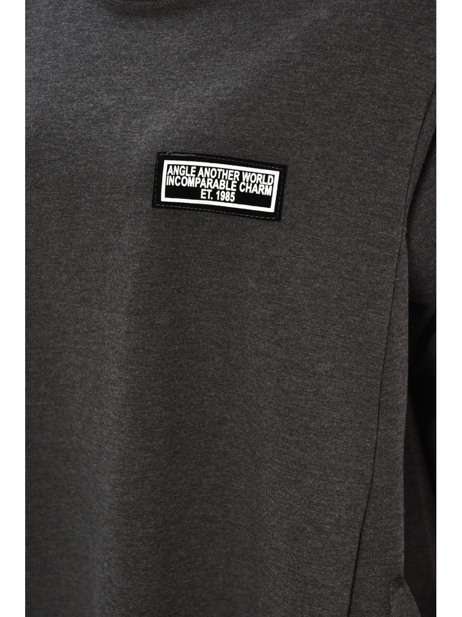 Платье женское полубатальное тёмно-серого цвета 8234 208702C