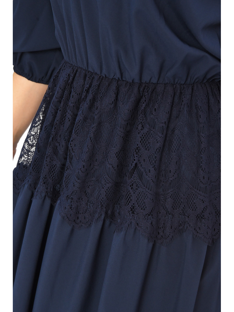 Платье женское однотонное тёмно-синего цвета 208703C
