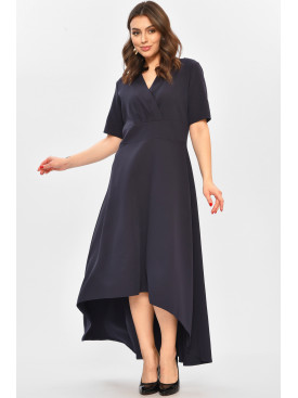 Платье женское однотонное тёмно-синего цвета 208704C Платье женское однотонное тёмно-синего цвета 208704C