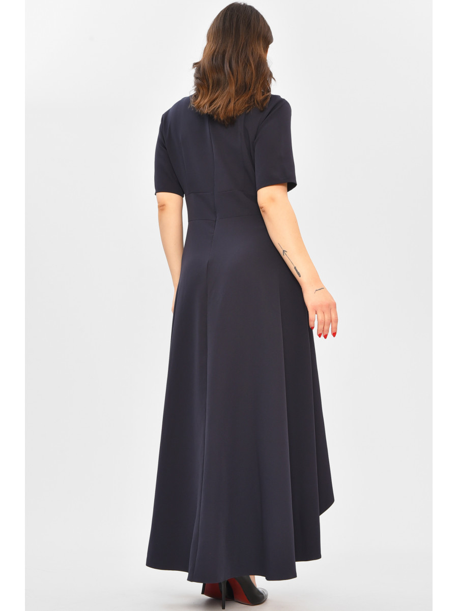 Платье женское однотонное тёмно-синего цвета 208704C