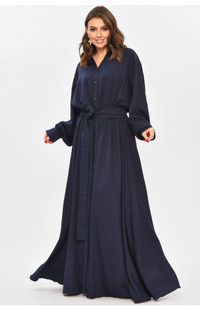 Платье женское полубатальное тёмно-синего цвета 8398 208706C