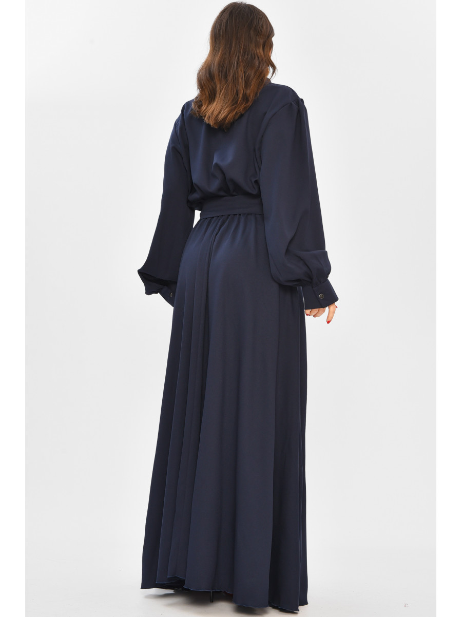 Платье женское полубатальное тёмно-синего цвета 8398 208706C