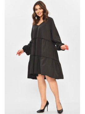 Сукня жіноча однотонна чорного кольору 8347 208707C