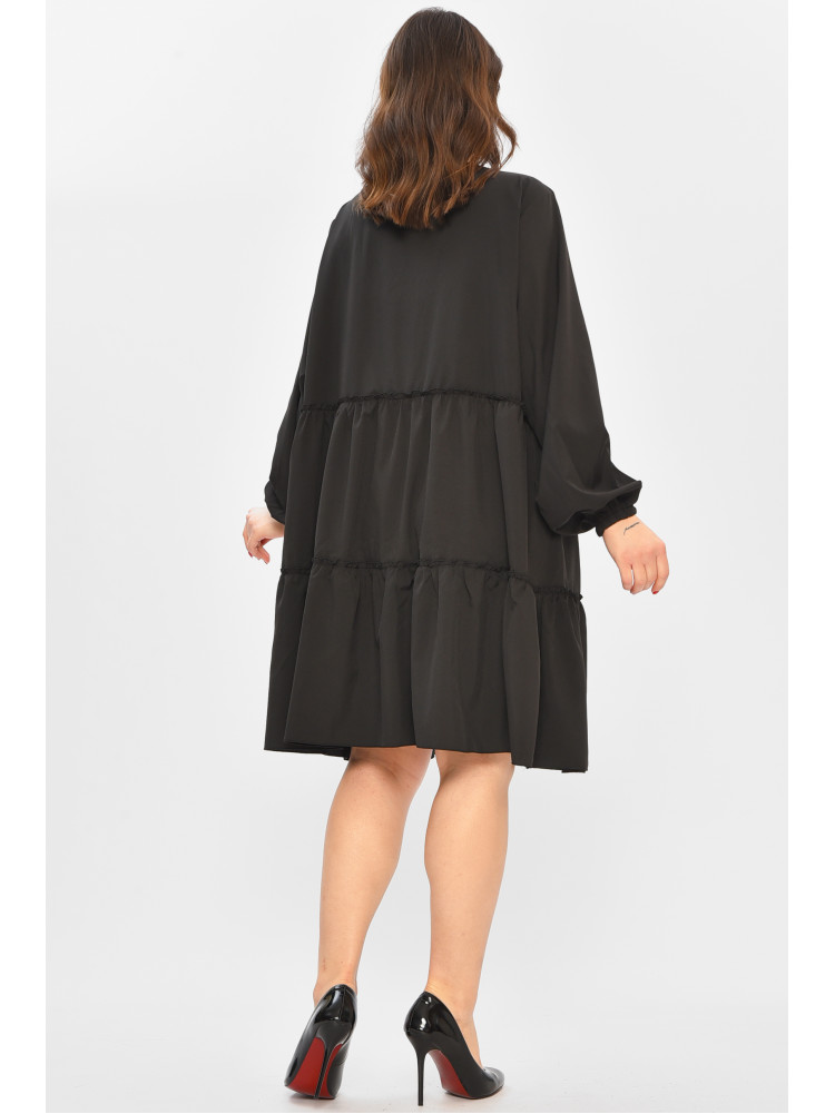 Платье женское однотонное черного цвета 8347 208707C