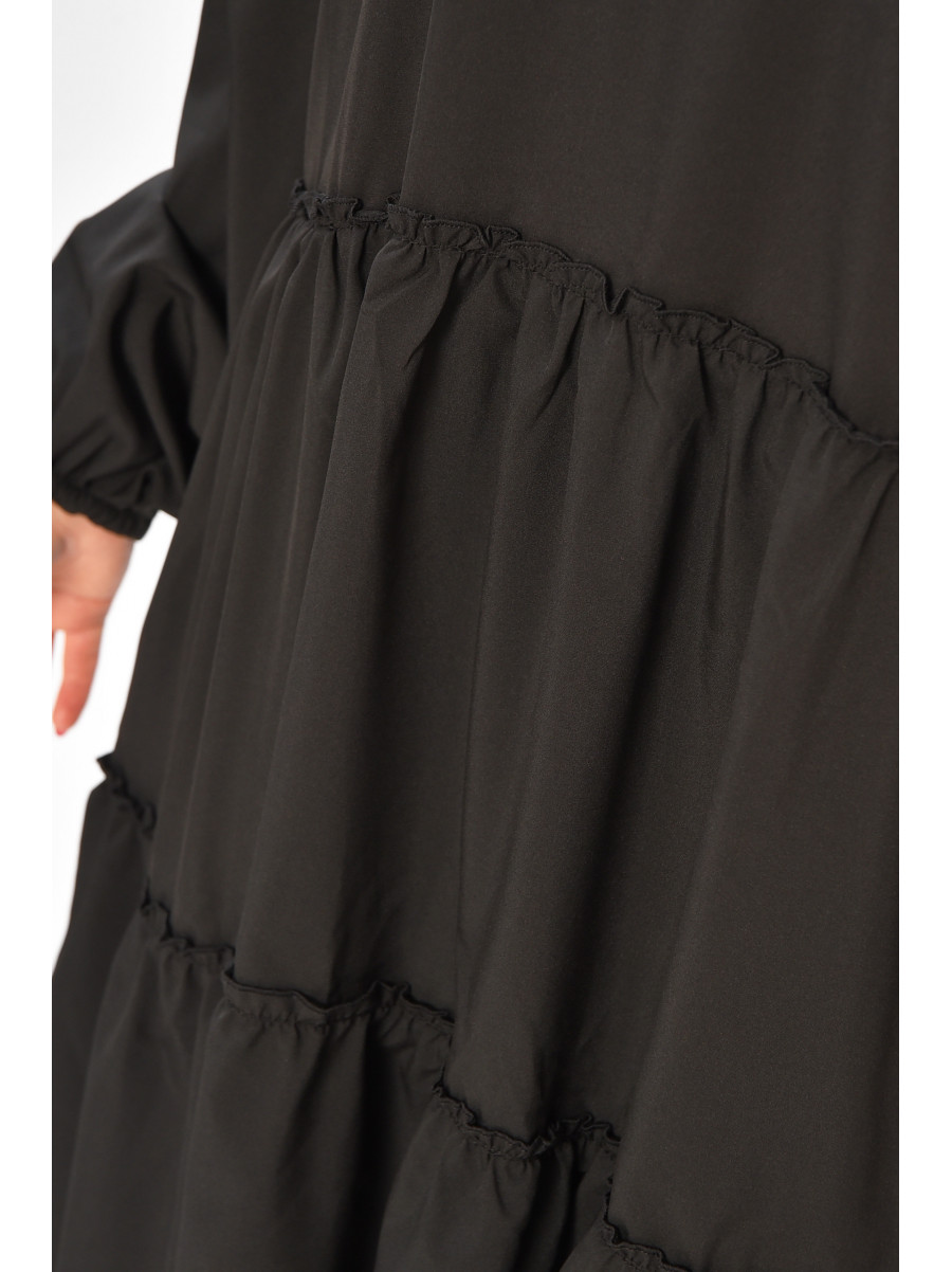 Платье женское однотонное черного цвета 8347 208707C