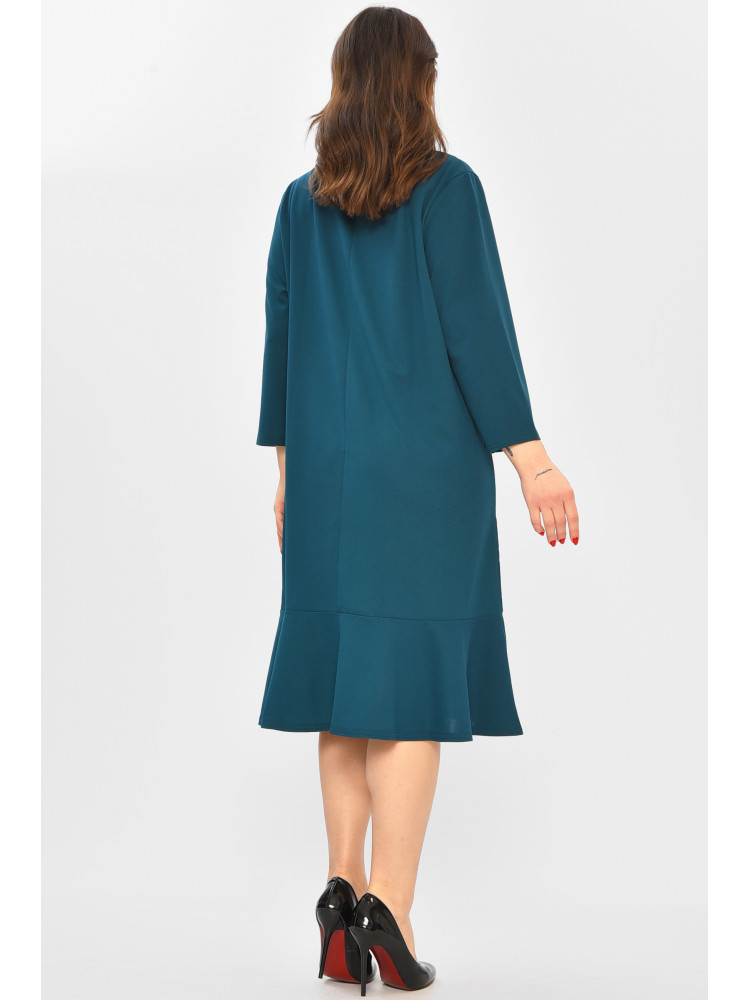 Платье женское однотонное тёмно-зеленого цвета 8158 208708C