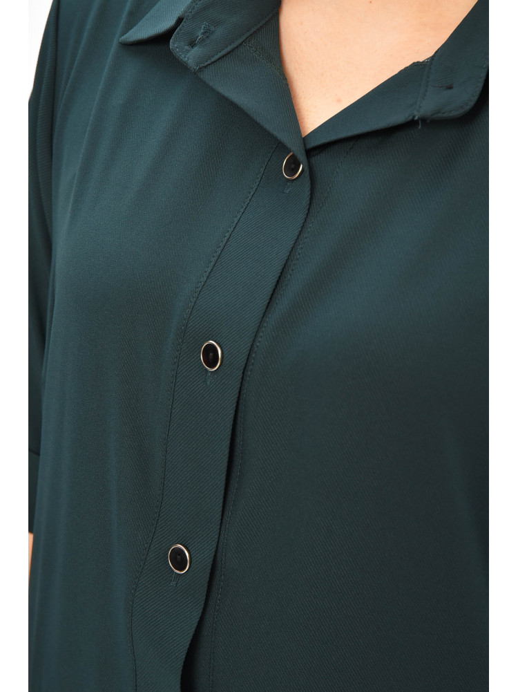 Платье женское однотонное тёмно-зеленого цвета 208710C