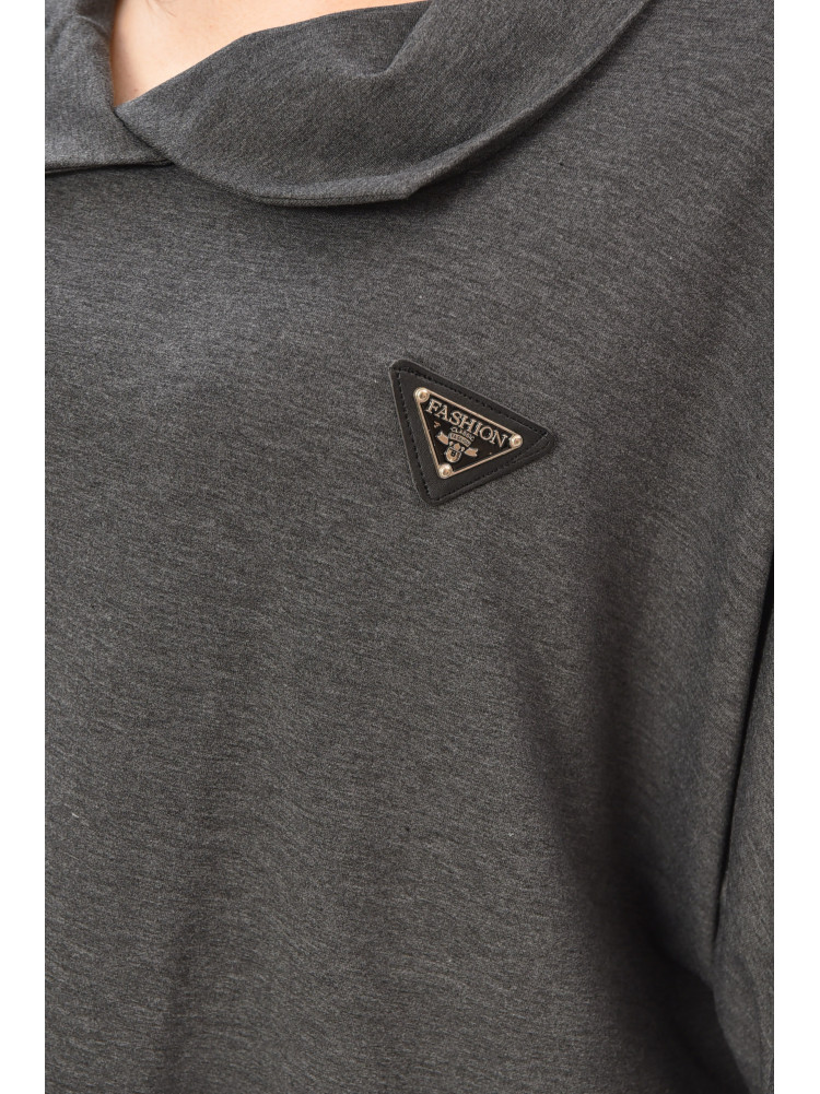 Платье женское полубатальное тёмно-серого цвета 8236 208711C