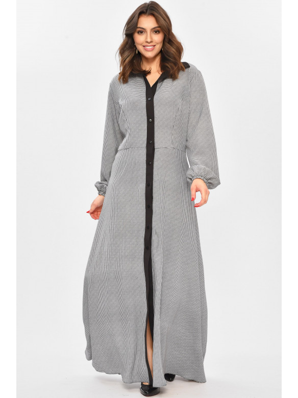 Платье женское черного цвета с принтом 208715C