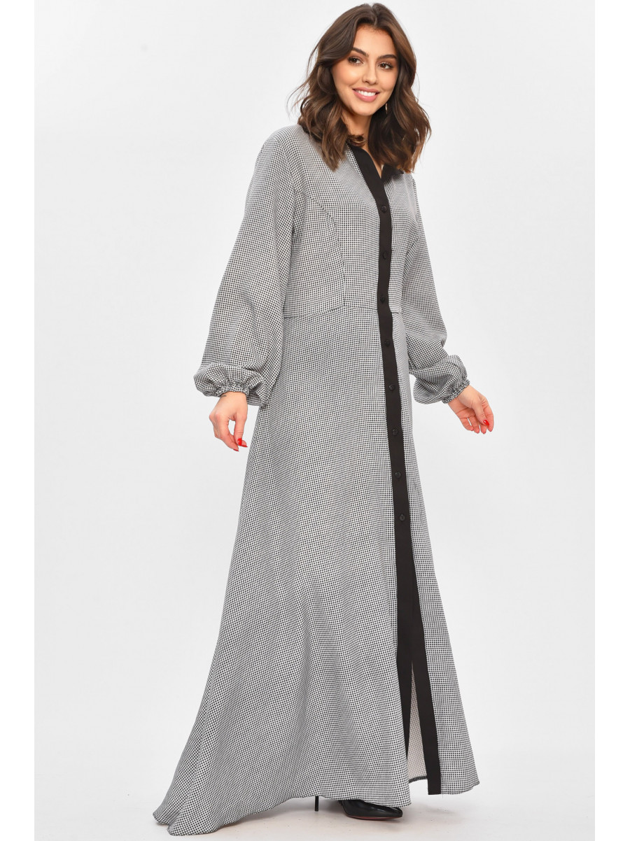 Платье женское черного цвета с принтом 208715C