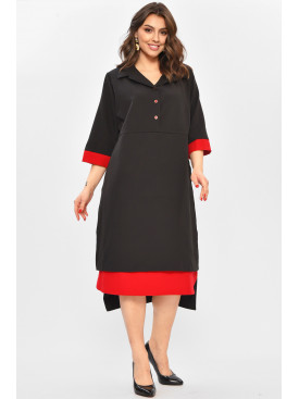 Сукня жіноча однотонна чорного кольору 8275 208716C