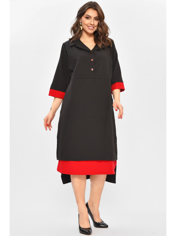 Платье женское однотонное черного цвета 8275 208716C