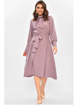 Платье женское однотонное сиреневого цвета 8446 208717C