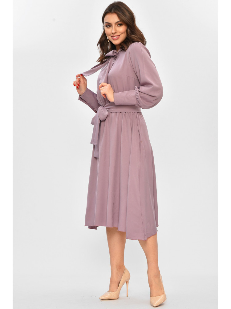 Платье женское однотонное сиреневого цвета 8446 208717C