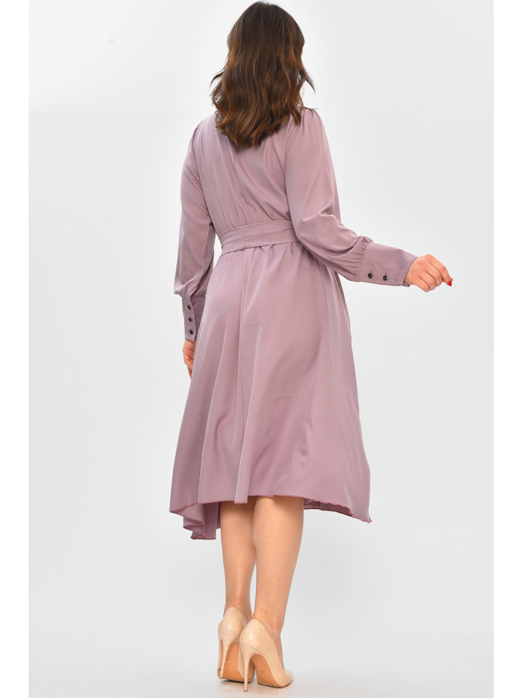 Платье женское однотонное сиреневого цвета 8446 208717C