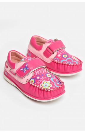 Мокасини дитячі для дівчинки рожевого кольору 116-5 208718C Мокасини дитячі для дівчинки рожевого кольору 116-5 208718C