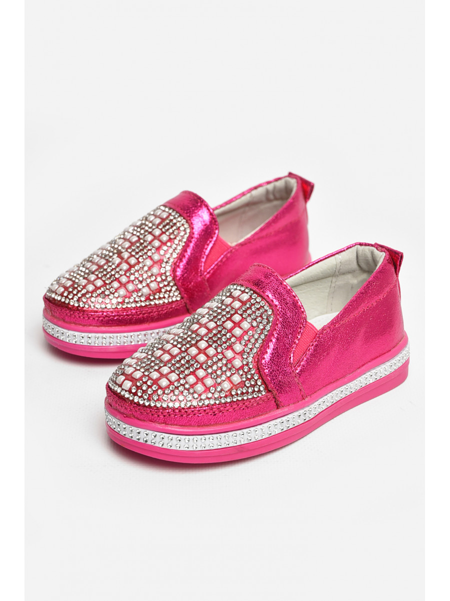 Мокасины детские для девочки розового цвета 035-5 208719C