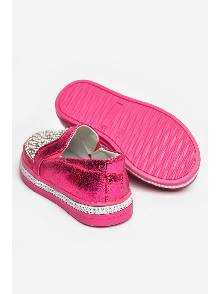Мокасины детские для девочки розового цвета 035-5 208719C