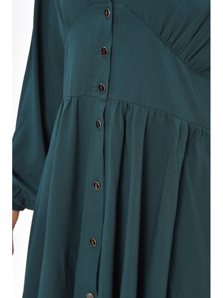 Сукня жіноча однотонна темно-зеленого кольору 8450 208721C