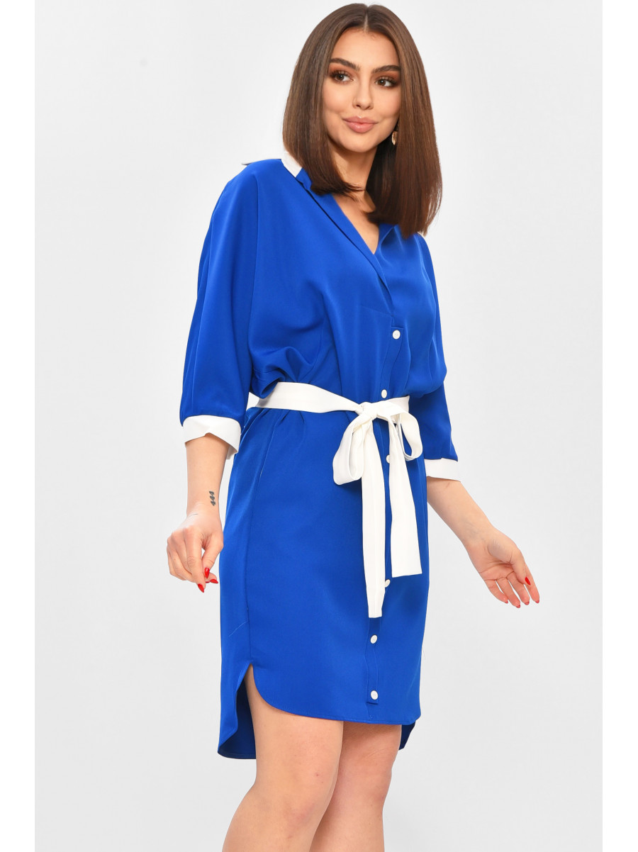 Сукня жіноча однотонна синього кольору 8237 208722C