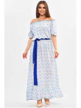 Сукня жіноча білого кольору з принтом 8188 208723C Сукня жіноча білого кольору з принтом 8188 208723C